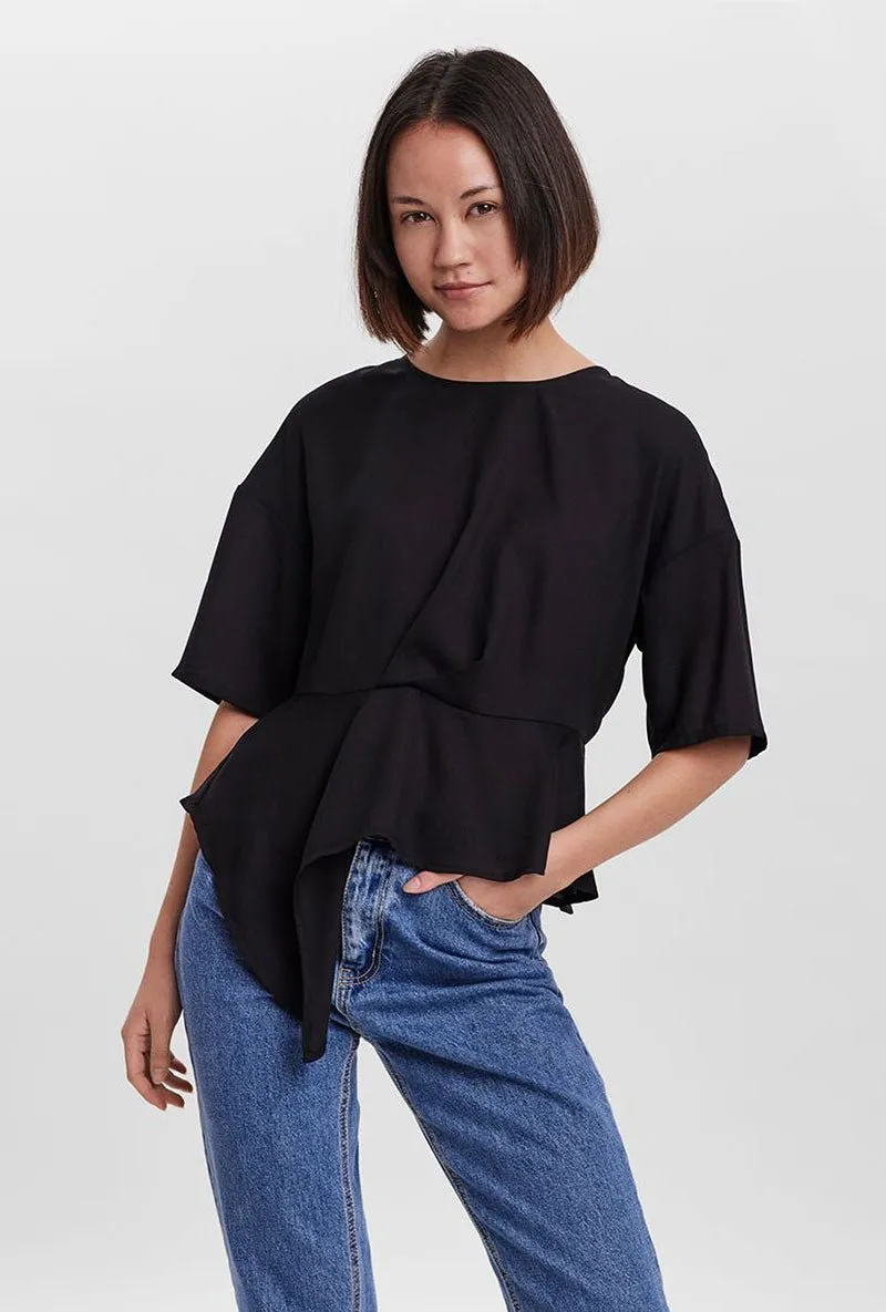 VERO MODA VIPPA NECK DRAPING TOP