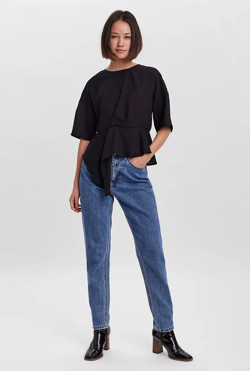 VERO MODA VIPPA NECK DRAPING TOP