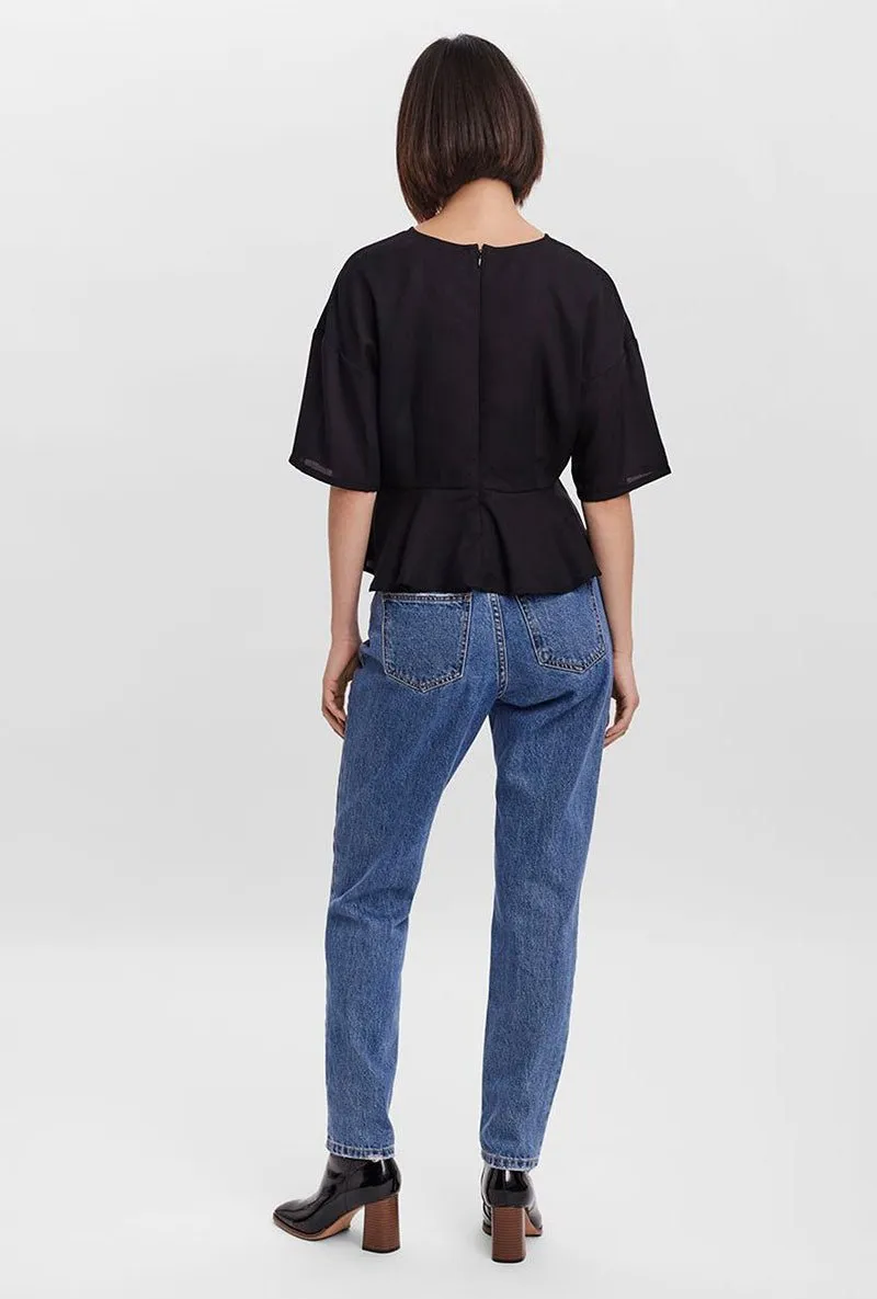 VERO MODA VIPPA NECK DRAPING TOP