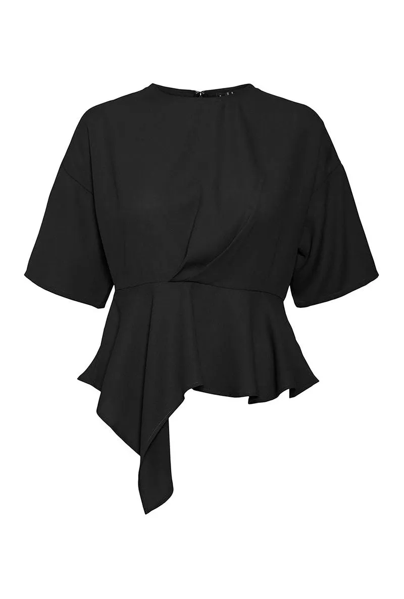 VERO MODA VIPPA NECK DRAPING TOP