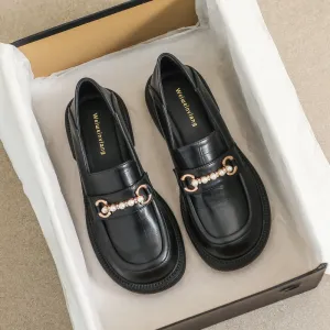 Women Summer Leather Casual Flat Loafers