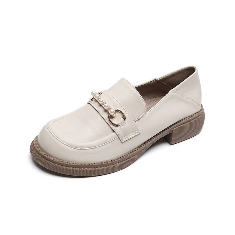 Women Summer Leather Casual Flat Loafers