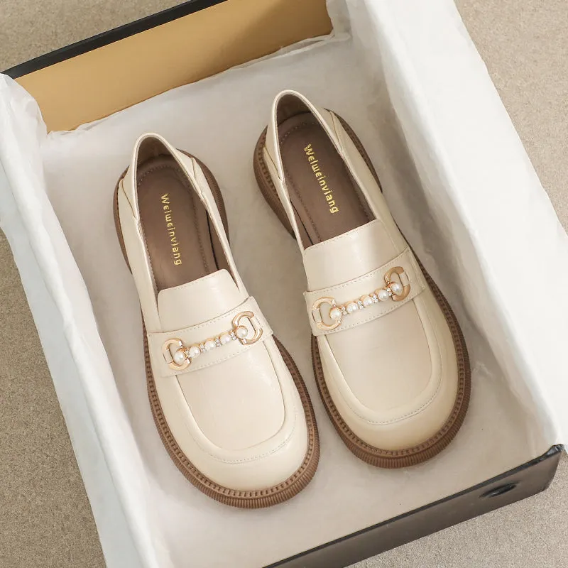 Women Summer Leather Casual Flat Loafers