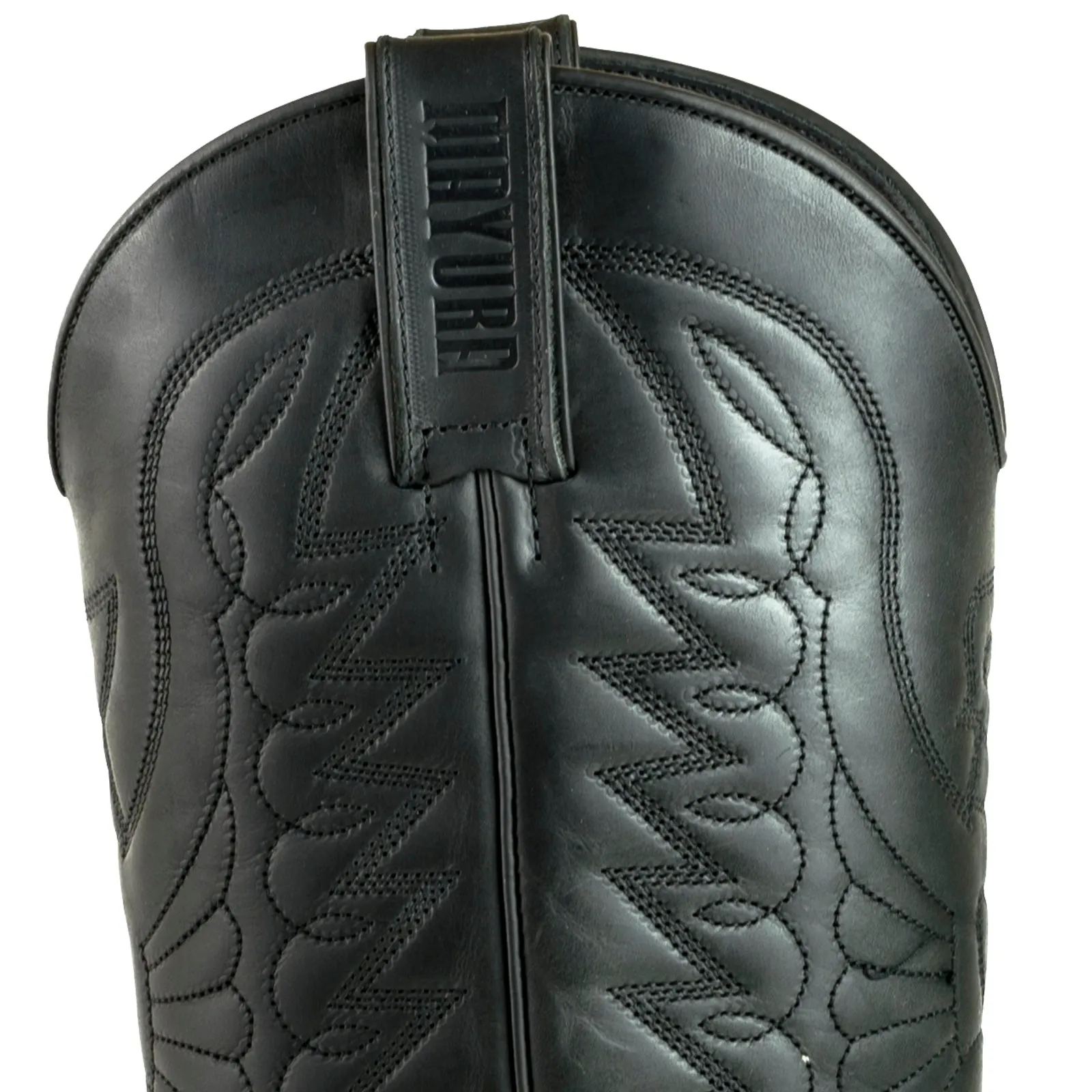 Women's and Men's Exotic Handcrafted Black and Red Leather 1935 Texan Cowboy Boots