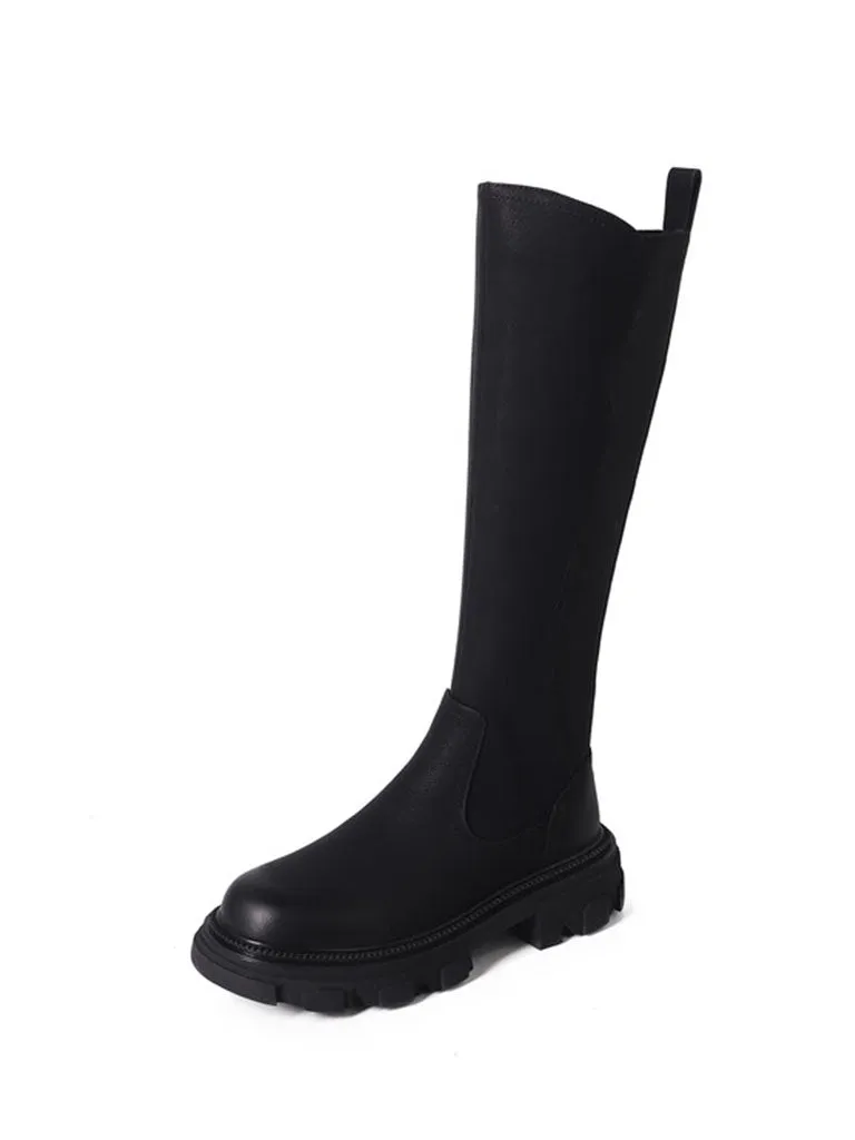 Women's Boots Platform Round Toe Knee High Boots Casual