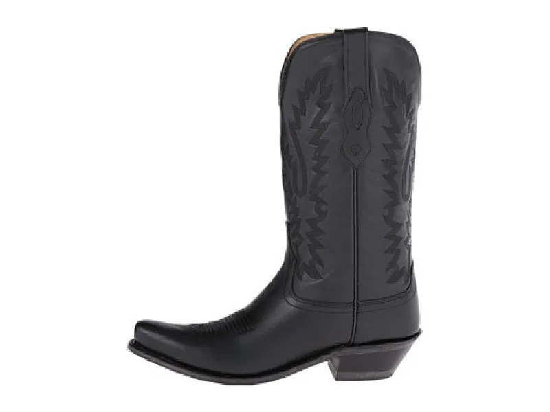 Women's Cowboy Country Western Boots Handmade Black Leather LF1510E 