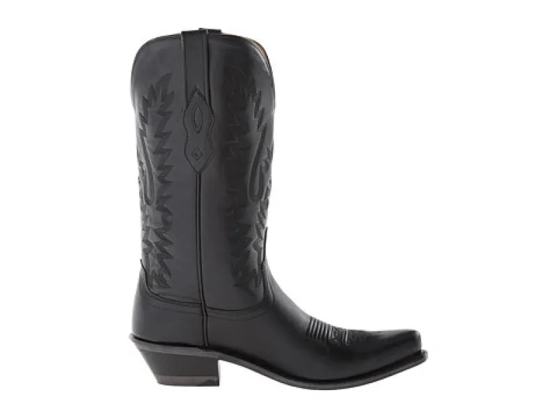 Women's Cowboy Country Western Boots Handmade Black Leather LF1510E 