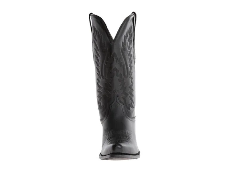 Women's Cowboy Country Western Boots Handmade Black Leather LF1510E 