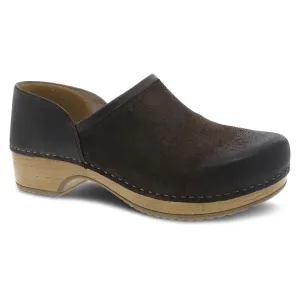 Women's Dansko | Brenna Closed Back Clog | Chocolate Burnished Suede