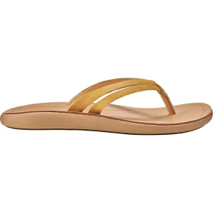 Women's OluKai Kapehe Luana Golden Harvest/Golden Sand Leather