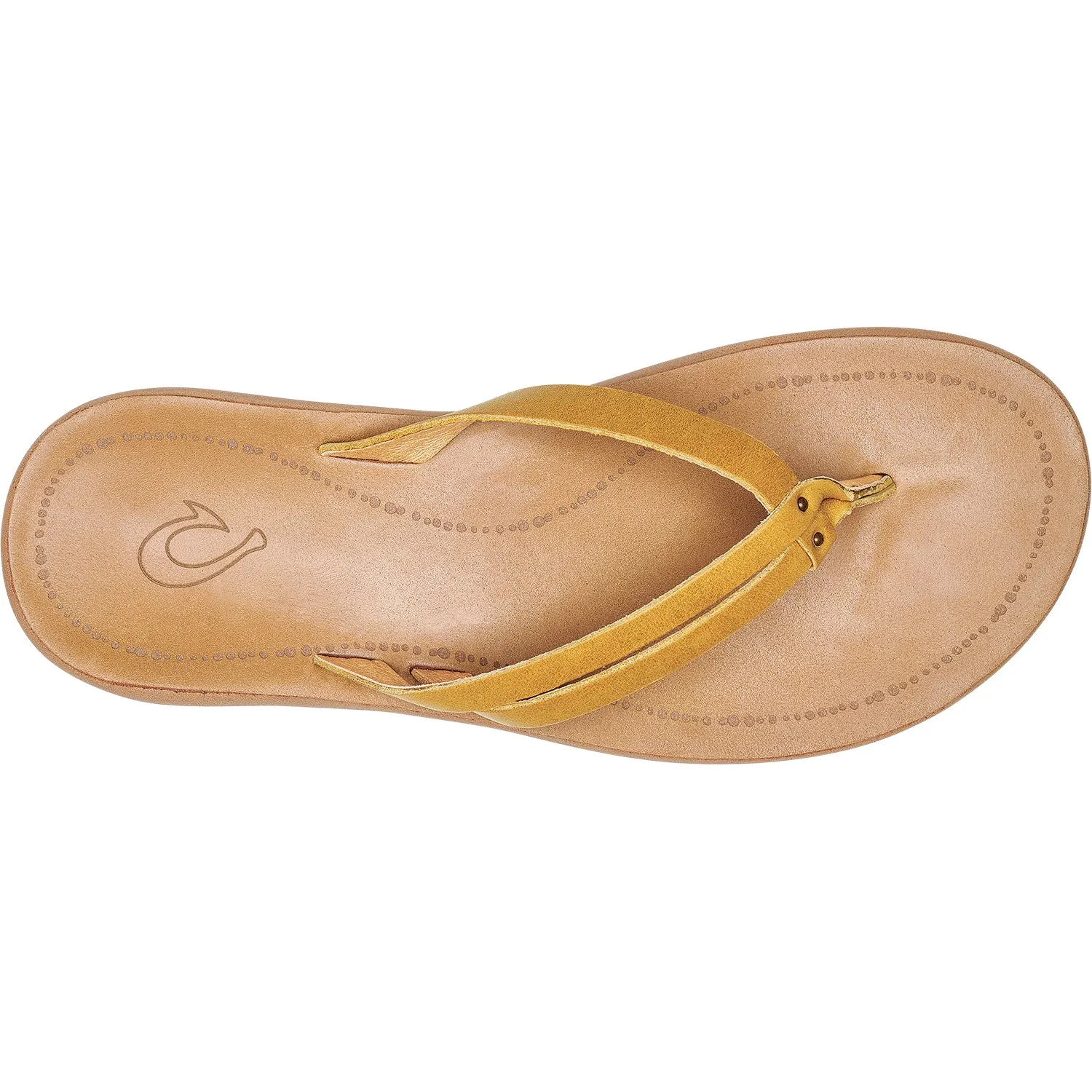 Women's OluKai Kapehe Luana Golden Harvest/Golden Sand Leather