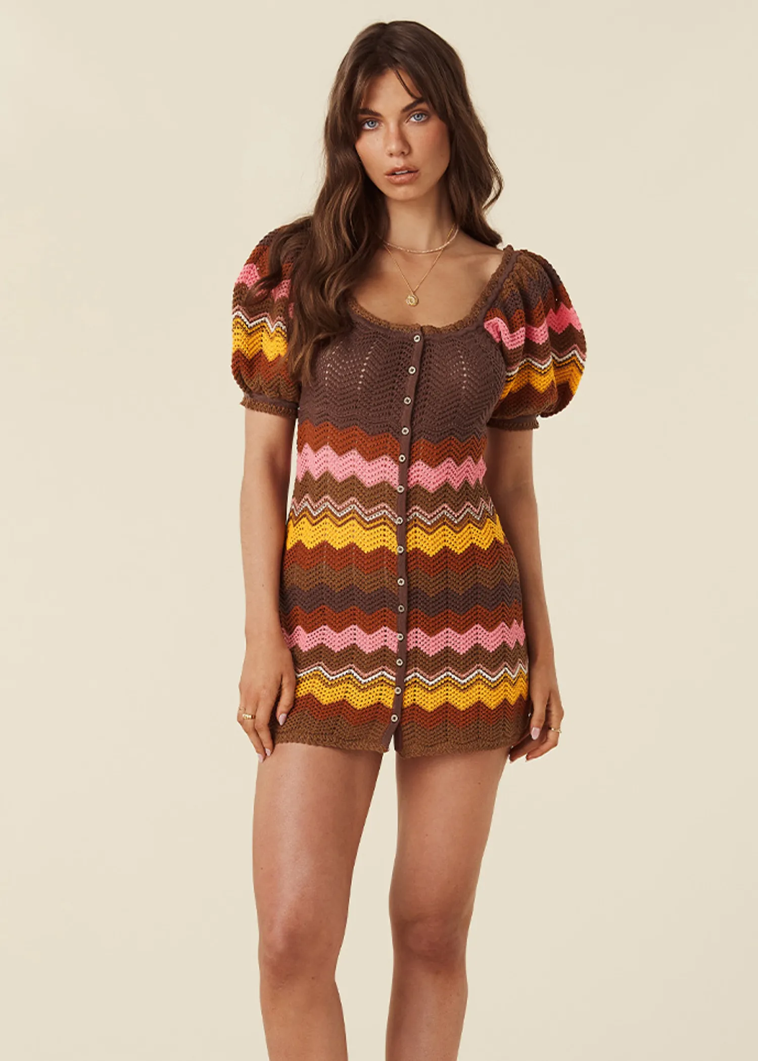 Ziggy Crochet Mini Dress